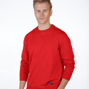 French Terry Crewneck Sweater Coral