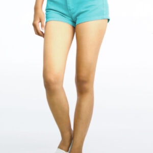 Denim Mini Shorts Turquoise
